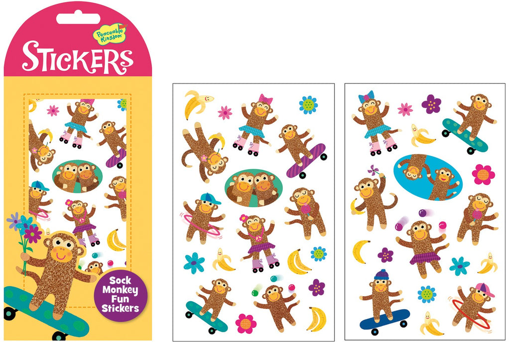 Sock Monkey Stickers