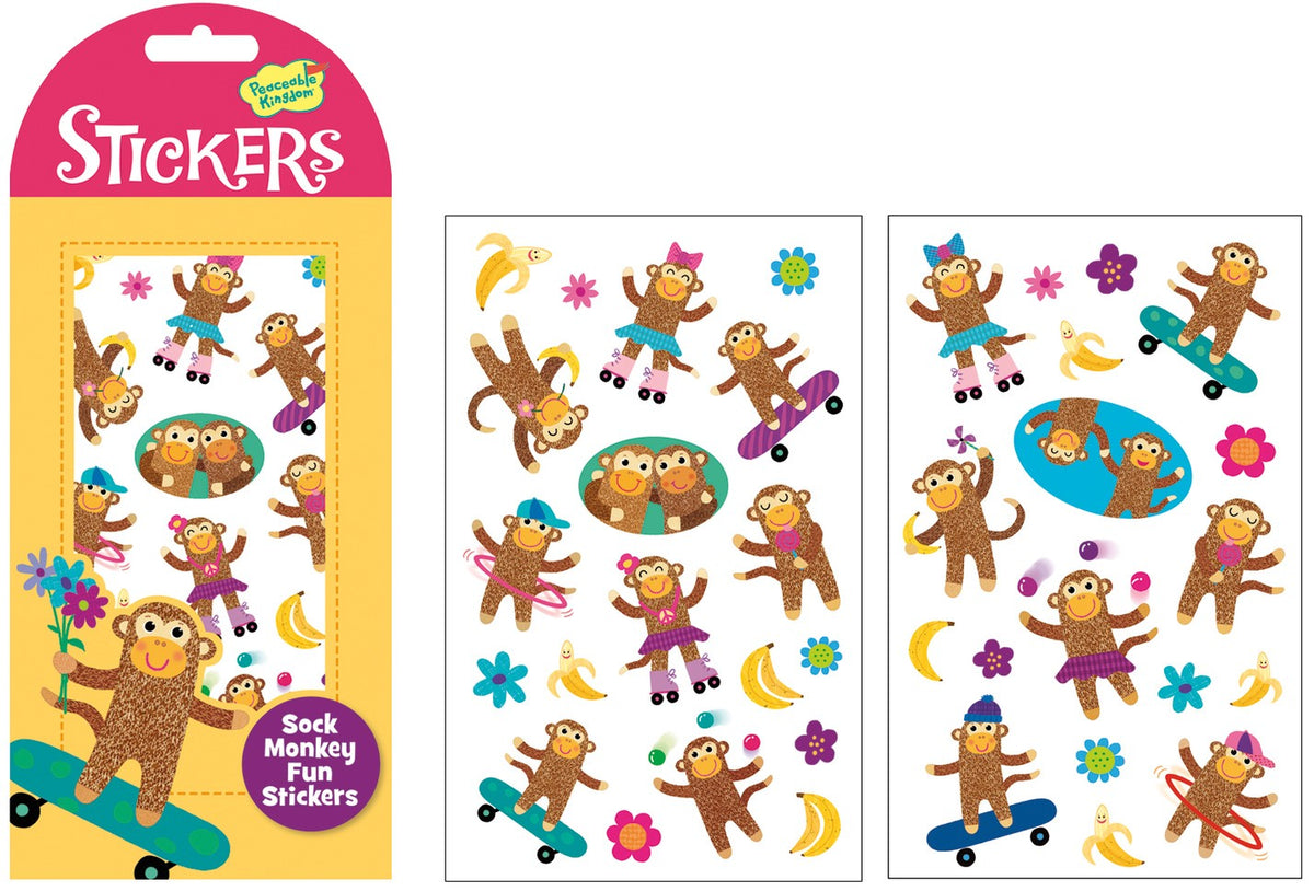Sock Monkey Stickers