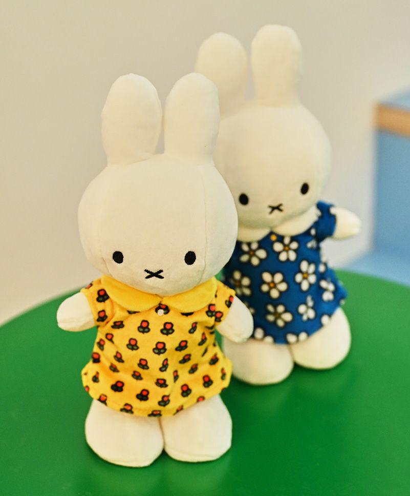 Miffy Plush Standing Flower Dress - Blue (23cm)