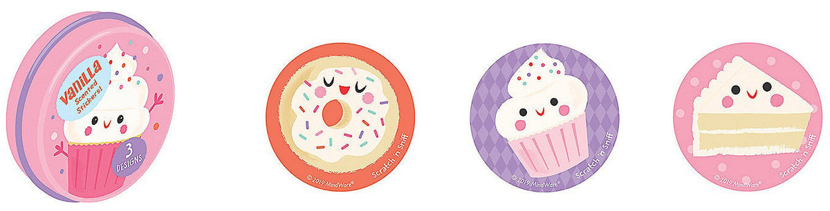 Sweet Scented Scratch & Sniff Stickers Tin - Vanilla
