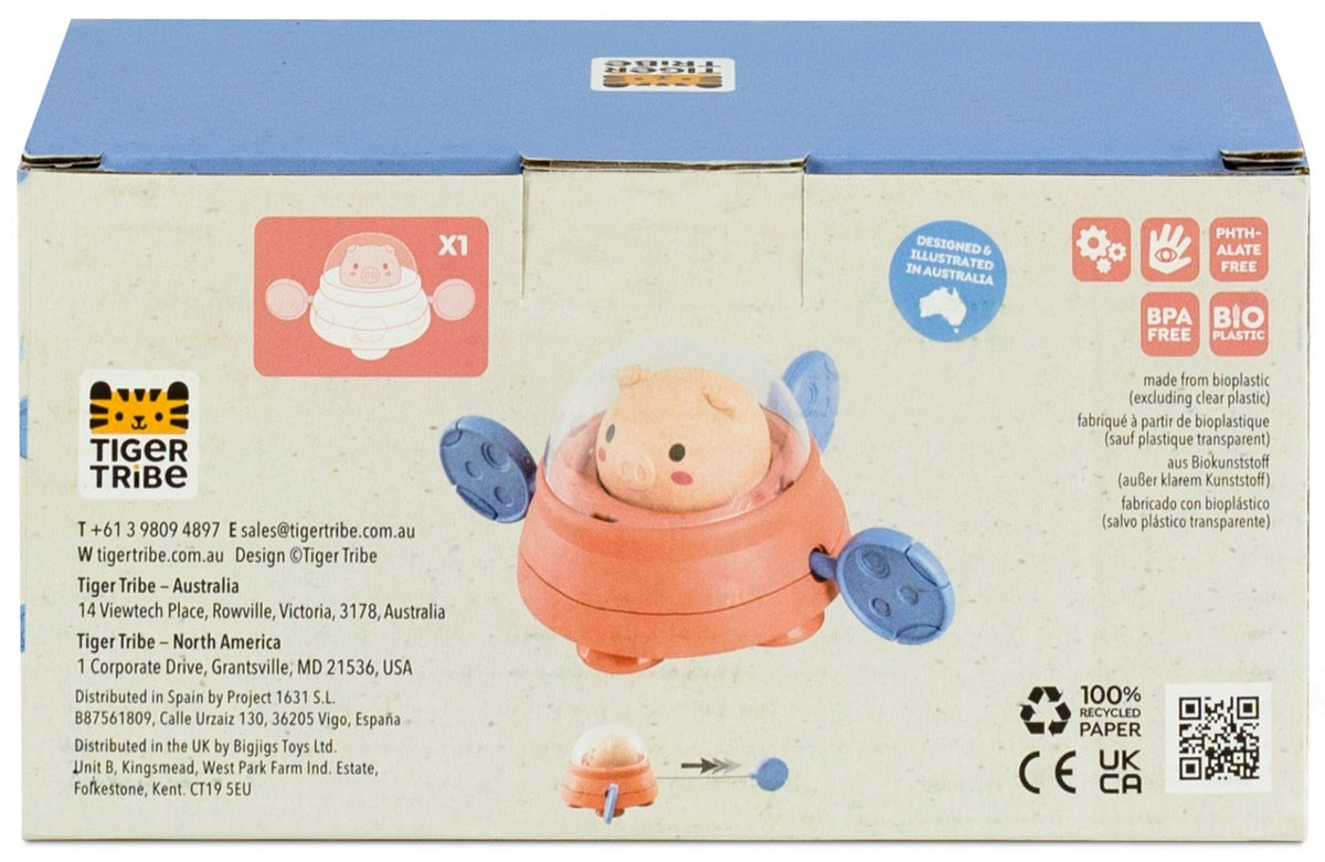 Tiger Tribe ECO Bath Paddle Ship - Space Piggy