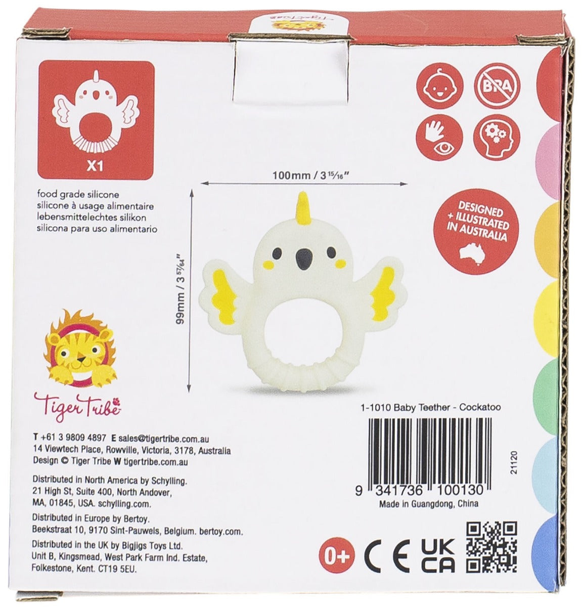 Tiger Tribe Silicone Teether - Cockatoo