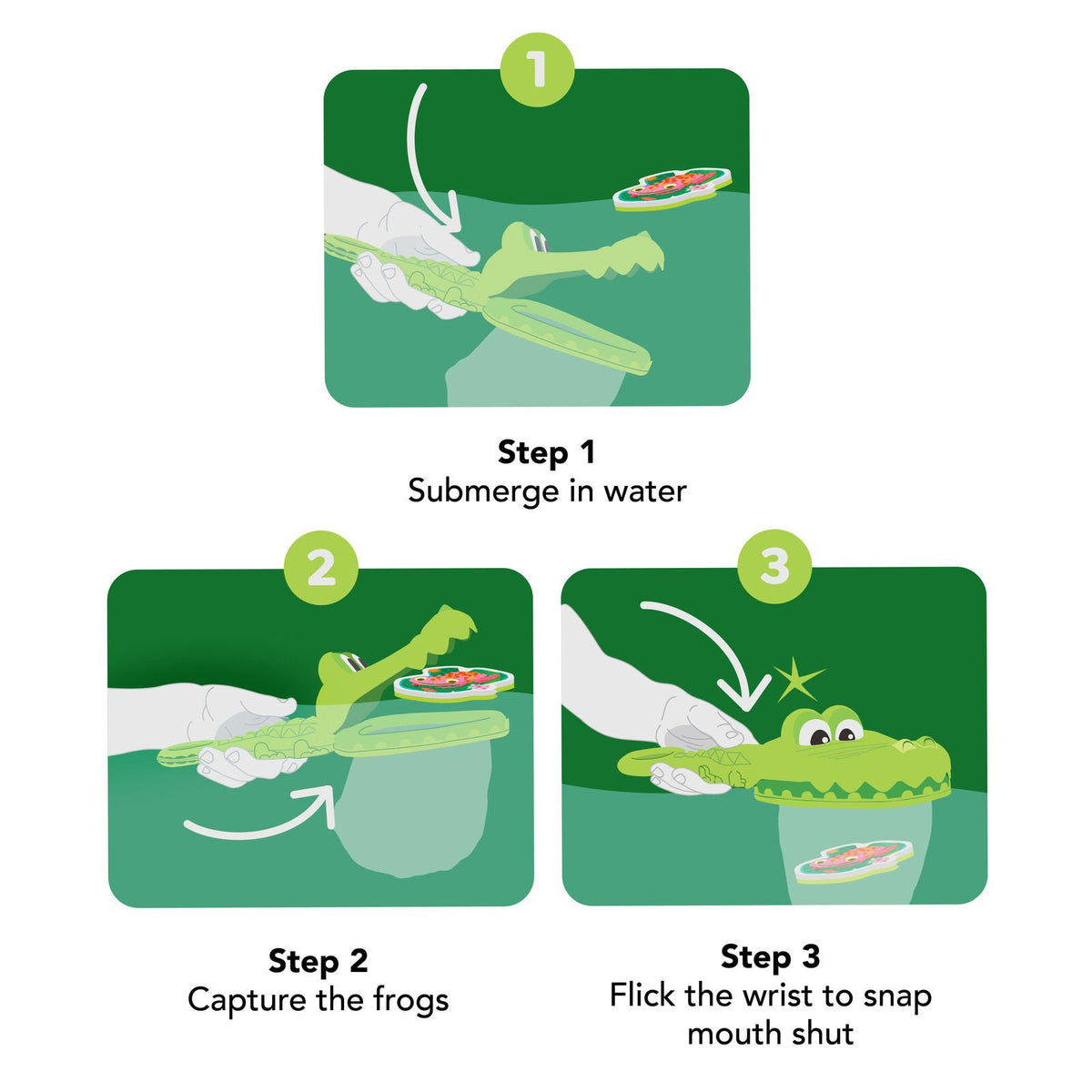 Tiger Tribe ECO Croc Chasey - Catch a Frog Bath Toy