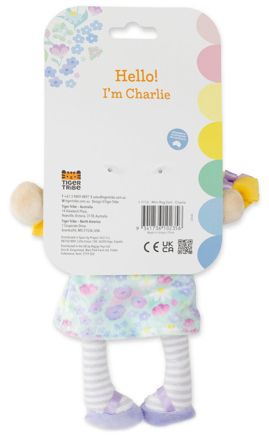 Tiger Tribe Mini Rag Doll - Charlie (25cm)