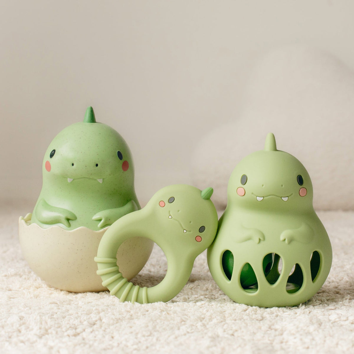 Tiger Tribe Silicone Rattle - Dino