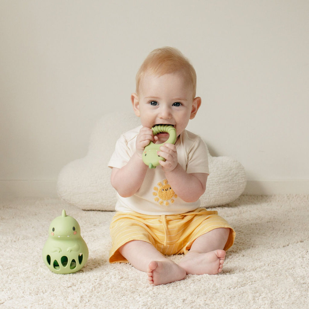 Tiger Tribe Silicone Rattle - Dino