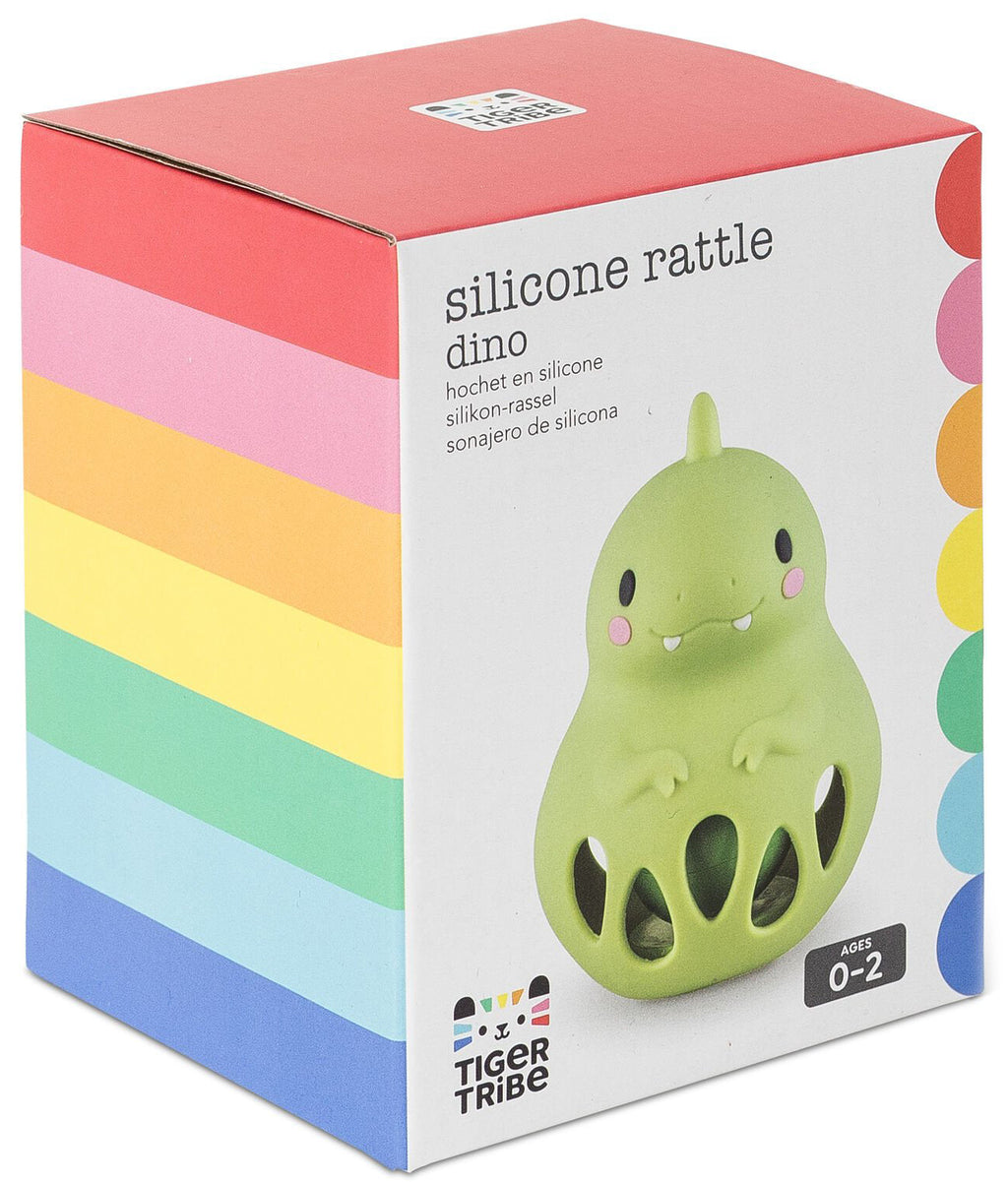 Tiger Tribe Silicone Rattle - Dino