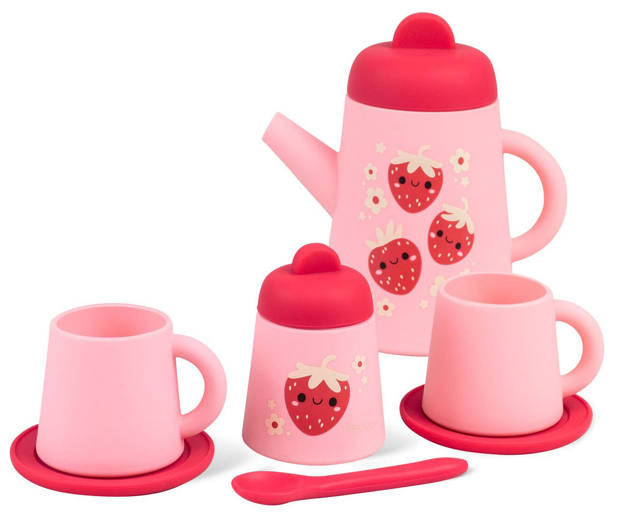 Tiger Tribe Silicone Tea Set - Strawberry Patch