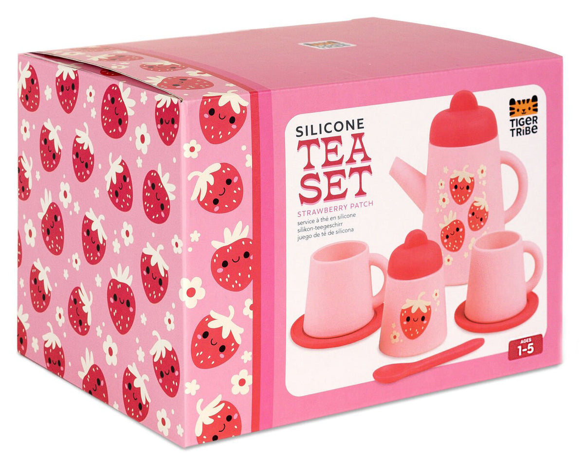 Tiger Tribe Silicone Tea Set - Strawberry Patch