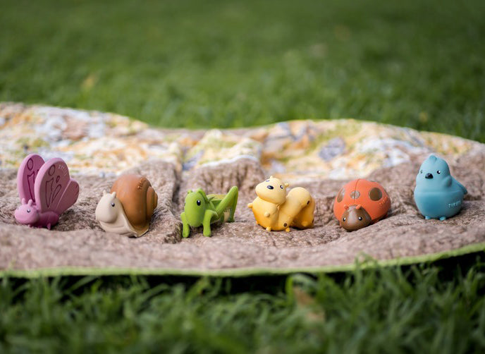 Tikiri My First Garden Friends Organic Teether Rattle - Snail