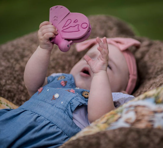 Tikiri My First Garden Friends Organic Teether Rattle - Butterfly