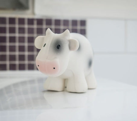 Tikiri My First Farm Animal Organic Teether Rattle - Cow