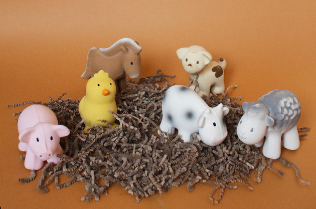 Tikiri My First Farm Animal Organic Teether Rattle - Puppy