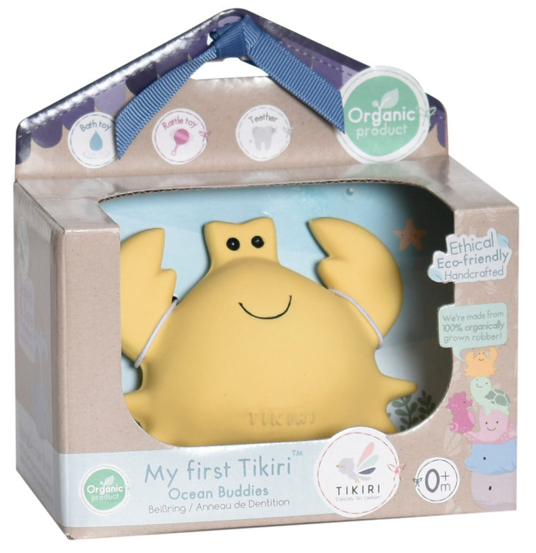 Tikiri My First Ocean Buddies Organic Teether Rattle - Crab