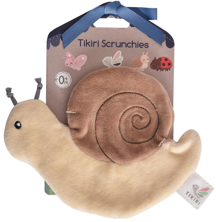 Tikiri Organic Sensory Scrunchie Toy - Snail