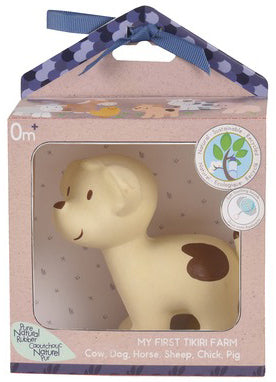 Tikiri My First Farm Animal Organic Teether Rattle - Puppy