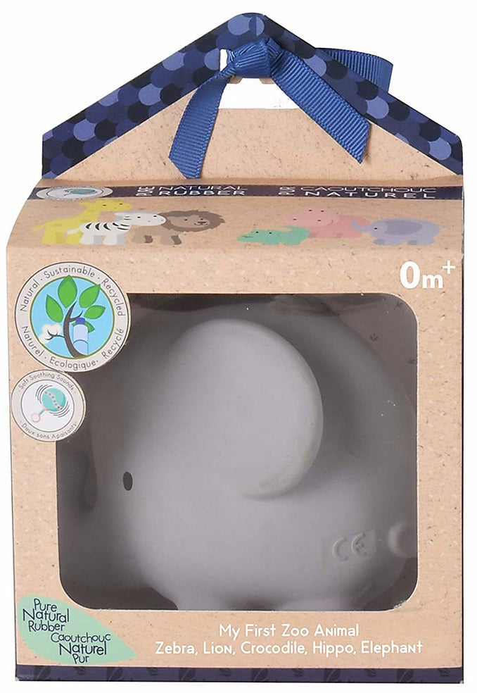 Tikiri My First Zoo Animal Organic Teether Rattle - Elephant