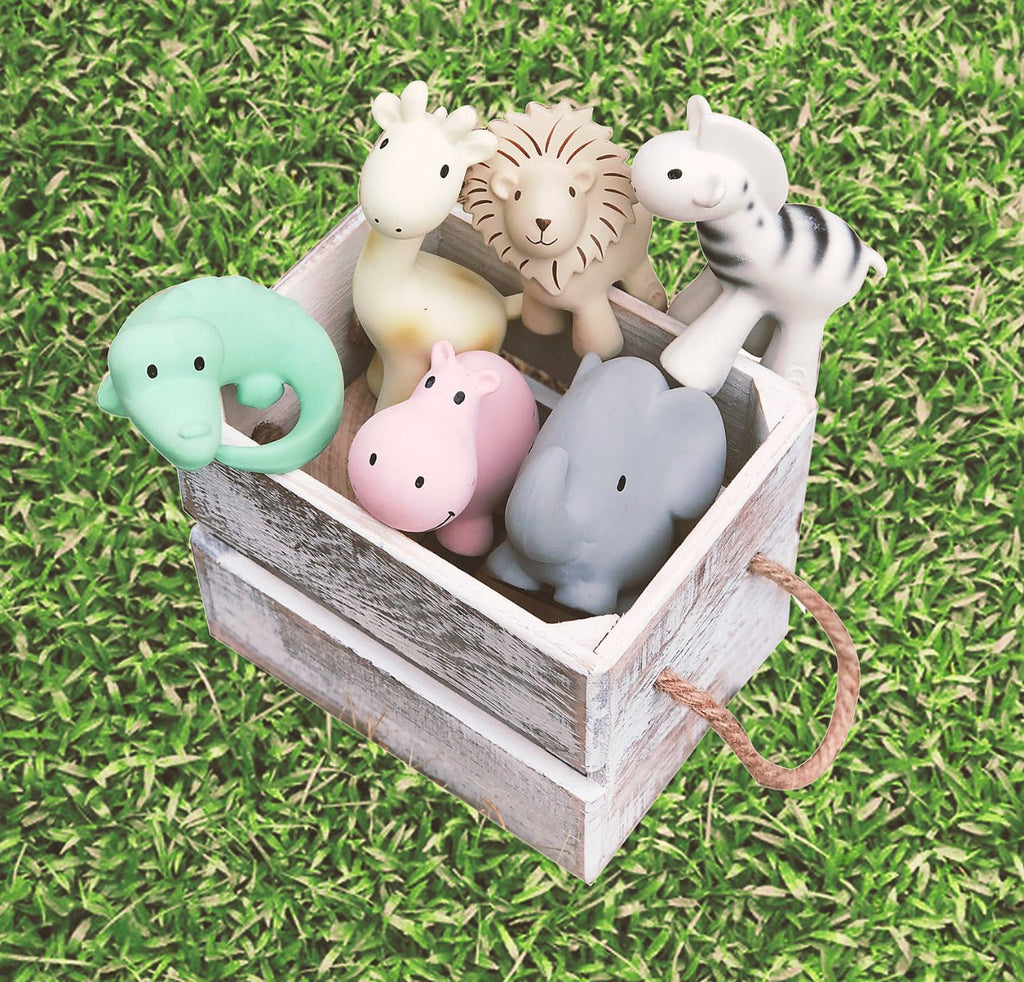 Tikiri My First Zoo Animal Organic Teether Rattle - Lion