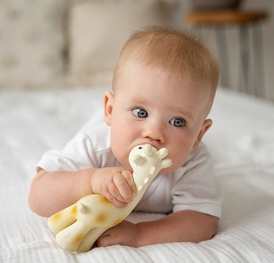 Tikiri My First Zoo Animal Organic Teether Rattle - Giraffe