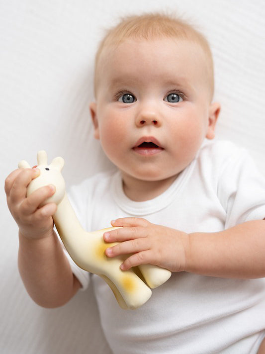 Tikiri My First Zoo Animal Organic Teether Rattle - Giraffe