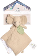 Tikiri Organic Comforter with Rubber Teether - Elephant (30cm)