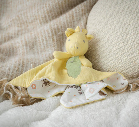 Tikiri Organic Comforter with Rubber Teether - Giraffe (30cm)