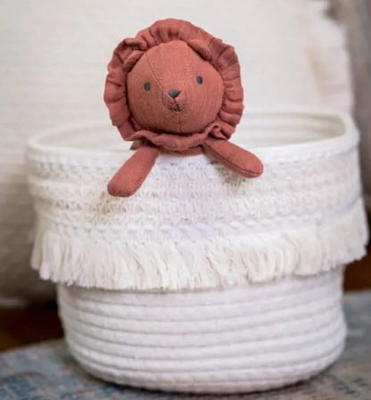 Tikiri Organic Comforter with Rubber Teether - Lion (30cm)