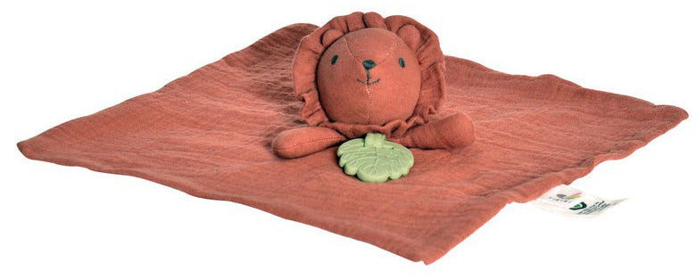 Tikiri Organic Comforter with Rubber Teether - Lion (30cm)