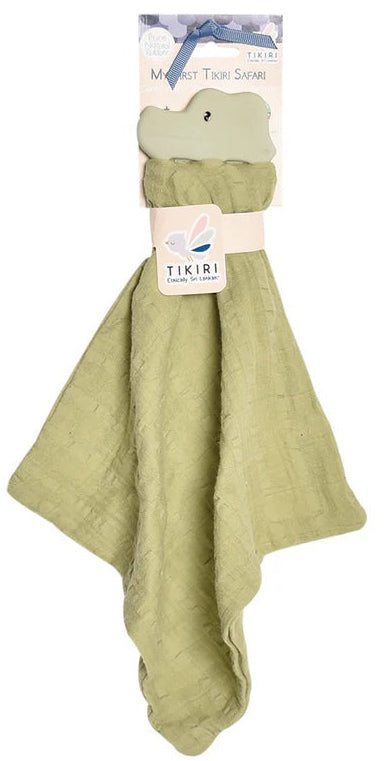 Tikiri My First Safari Organic Comforter & Teether - Crocodile