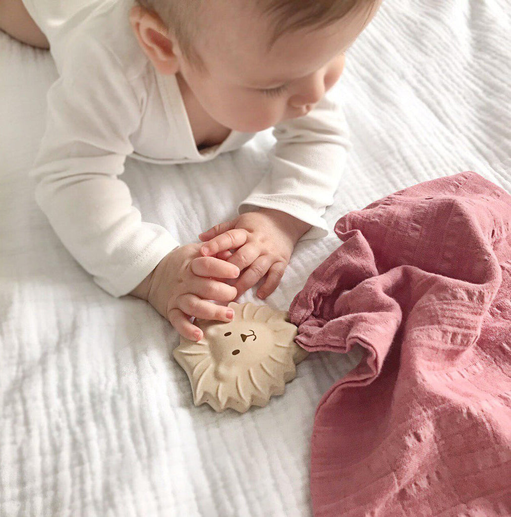 Tikiri My First Safari Organic Comforter & Teether - Lion