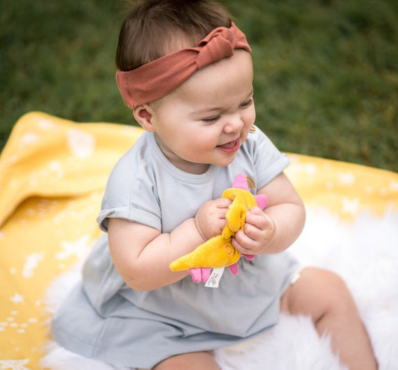 Tikiri Organic Sensory Scrunchie Toy - Stegosaurus