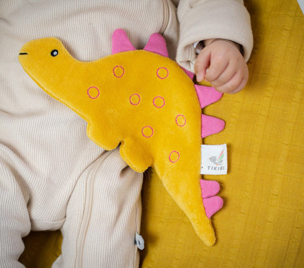 Tikiri Organic Sensory Scrunchie Toy - Stegosaurus