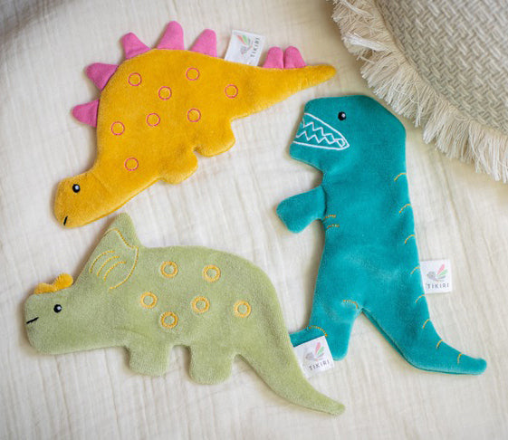 Tikiri Organic Sensory Scrunchie Toy - Stegosaurus