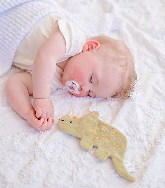 Tikiri Organic Sensory Scrunchie Toy - Triceratops