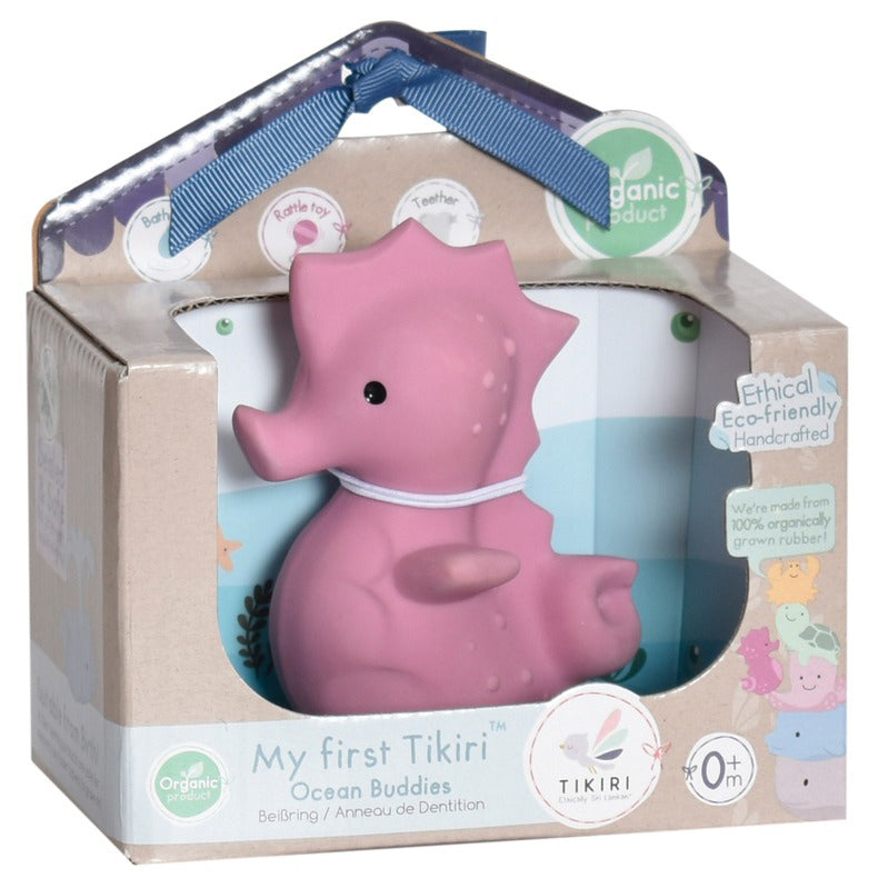 Tikiri My First Ocean Buddies Organic Teether Rattle - Sea Horse