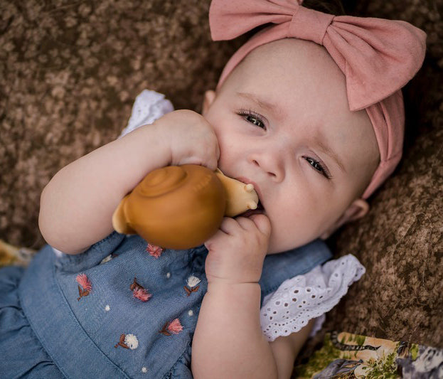 Tikiri My First Garden Friends Organic Teether Rattle - Snail