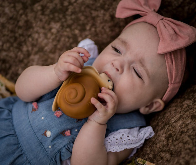 Tikiri My First Garden Friends Organic Teether Rattle - Snail