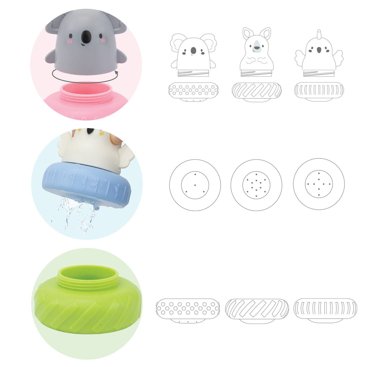 Tiger Tribe Mix & Match Bath Mates - Aussie Animals