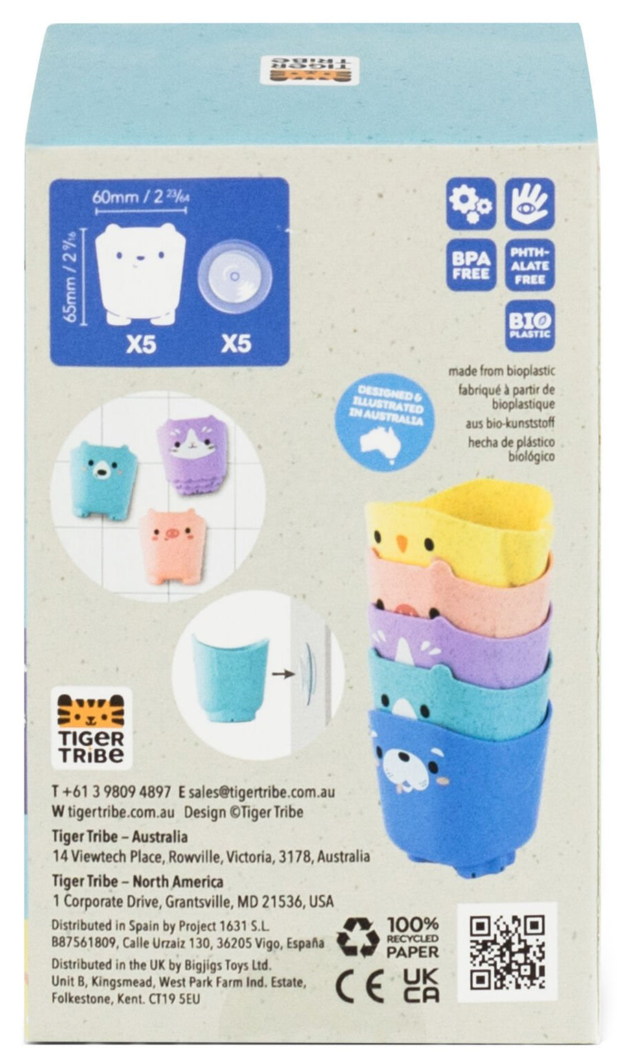 Tiger Tribe ECO Pour & Play - Animal Cups