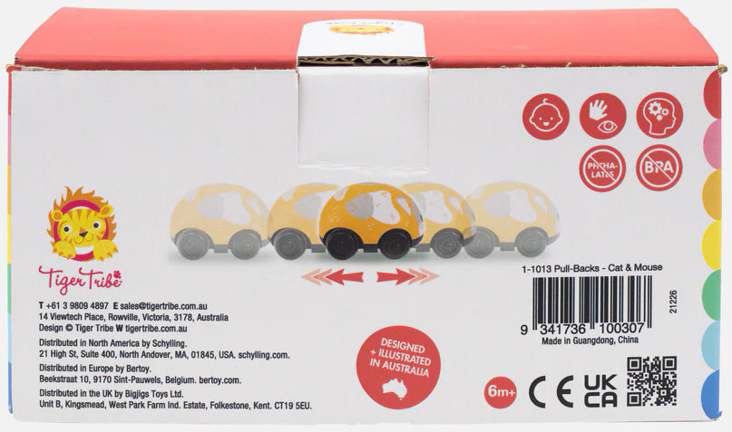 Tiger Tribe Pull-Backs - Cat & Mouse