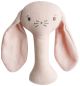 Alimrose Bobby Bunny Stick Rattle - Pink Linen