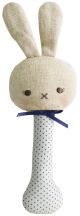 Alimrose Bunny Stick Rattle - Navy Spot