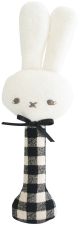 Alimrose Bunny Stick Rattle - Black Check