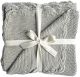 Alimrose Cotton Knit Mini Moss Stitch Blanket - Grey