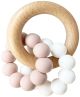 Alimrose Double Silicone Teether Ring - Petal & White