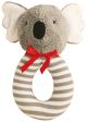 Alimrose Koala Grab Rattle - Grey Stripe