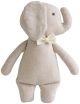 Alimrose Linen Mini Toy Rattle - Elephant (17cm)