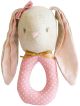 Alimrose Linen Pearl Bunny Grab Rattle - Blush