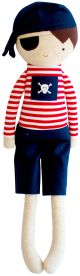 Alimrose Linen Small Pirate Boy Doll Rattle (34cm)