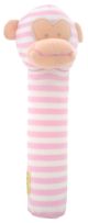 Alimrose Monkey Hand Squeaker - Pink Stripe